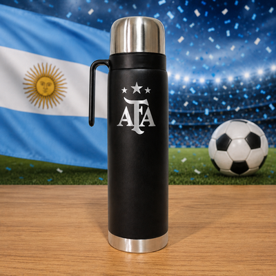 Termo Media Manija 1L Negro AFA - Argentina