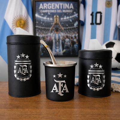Mate de Acero Inox. c/bombilla + vertedores Argentina