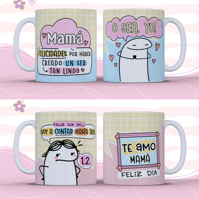Tazas Flork Día de la Madre de Cerámica o Plástica
