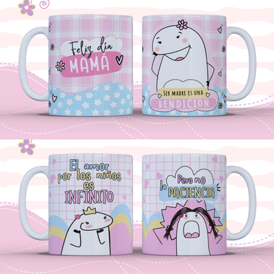 Tazas Flork Día de la Madre de Cerámica o Plástica