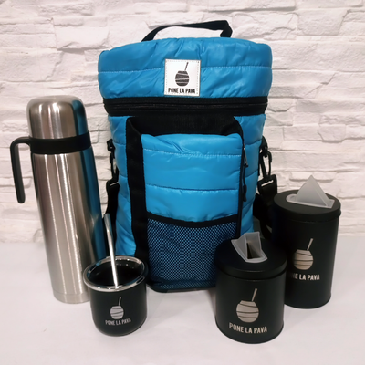 Equipo Matero Completo Celeste + Latas + termo - Pone La Pava