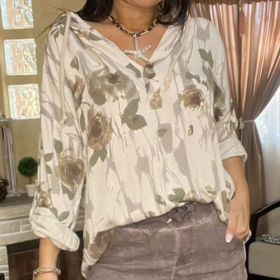 Blusa Italiana con capucha