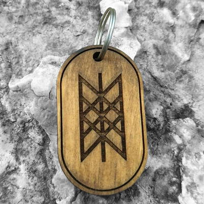 Llavero red de wyrd telar rúnico