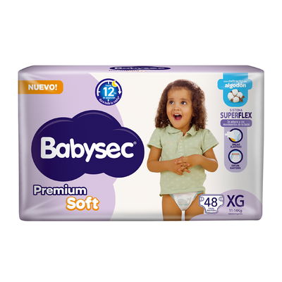 Pañal Babysec Premium Soft XG x 48