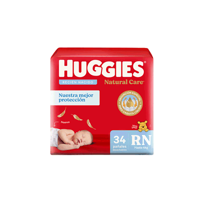 Pañal Huggies Natural Care RN x 34