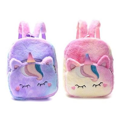 MOCHILA FUR BABY C/BOLSILLO UNICORNIO SKORA