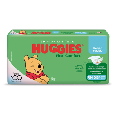 Pañal Huggies Flexi Comfort Rn x 34
