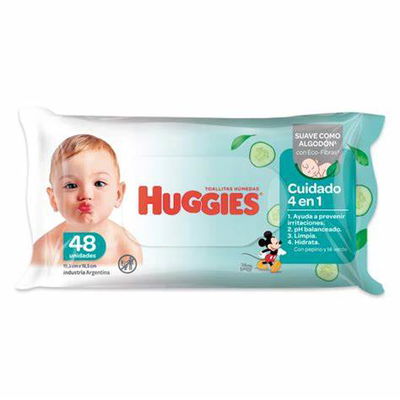 Toallas Húmedas Huggies Cuidado total 4 en 1 x 48