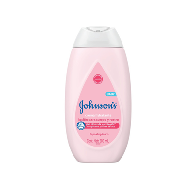 Crema hidratante J&J loción para todo el cuerpo x 200 ml