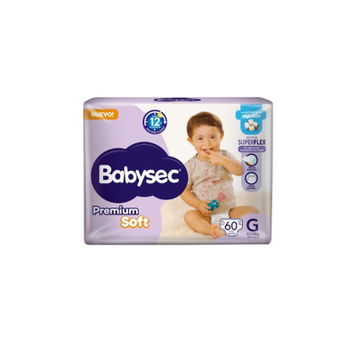 Pañal Babysec Premium Soft G x 60