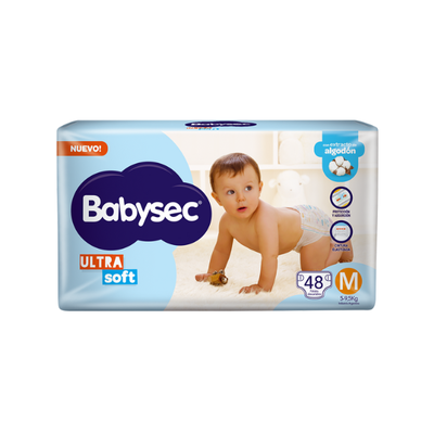Pañal Babysec Ultra Soft M x 48