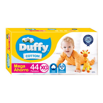 Pañal Duffy Cotton Mega ahorro XG x 44