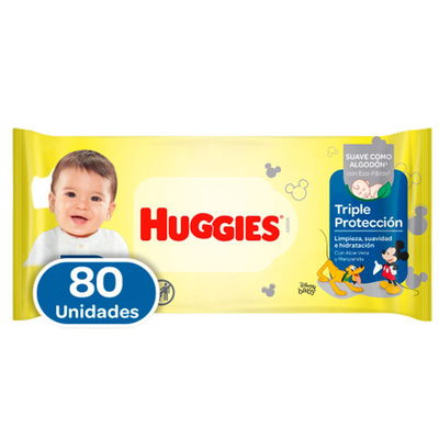 Toallas Húmedas Huggies Triple protección x 80