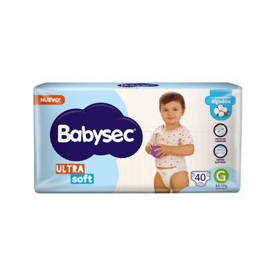 Pañal Babysec Ultra Soft G x 40