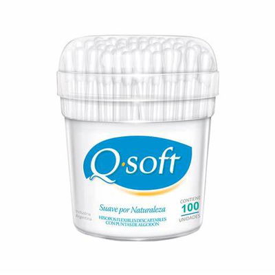 Hisopos Pote QSoft x 100un