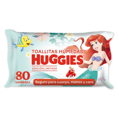 Toallas Húmedas Huggies Disney 4 en 1 La Sirenita x 80
