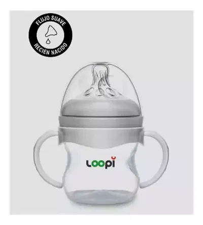 Mamadera Loopi c/asas c/tetina anticólico x 120 ml