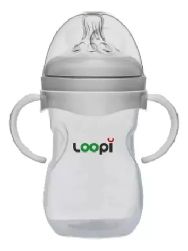 Mamadera  Loopi c/asas c/tetina anticólico +3meses x 240 ml