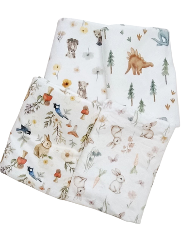 Mantas de plush  estampadas pesadas