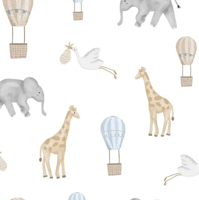 Toallón Globos y Animales