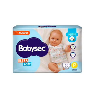 Pañal Babysec Ultra Soft P x 50