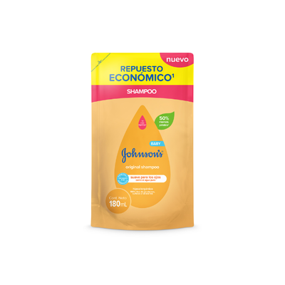 Repuesto shampoo baby J&J x 180 ml