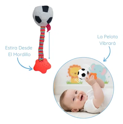 Pelota Peluche Sonajero Con Vibración Y Mordillo Phi Phi Toys