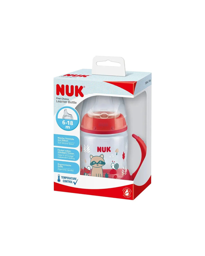 Vaso rojo de aprendizaje con control  de temperatura 150ML. NUK