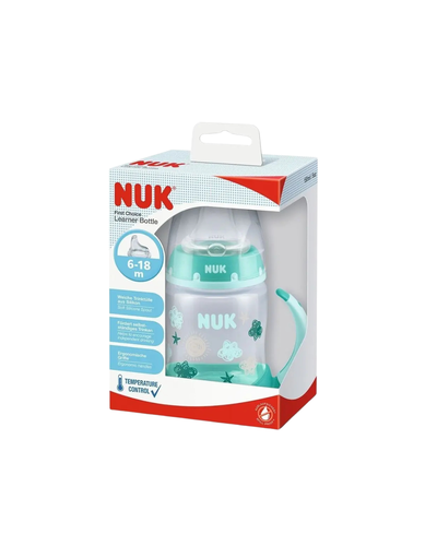Vaso verde de aprendizaje con control  de temperatura 150ML. NUK