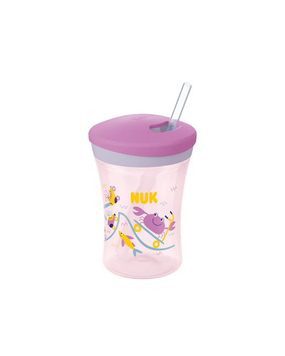 Vaso Evo Action Cup Cangrejo Violeta 230ml 12m+ NUK