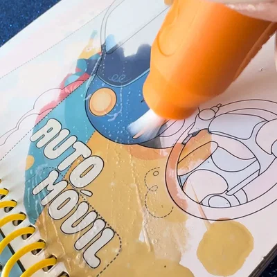Libro para Pintar con agua Transportes