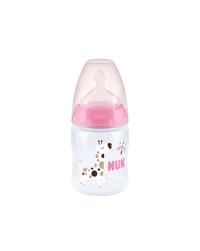 Mamadera 0-6m 150ml c/ control de temperatura Jirafas NUK