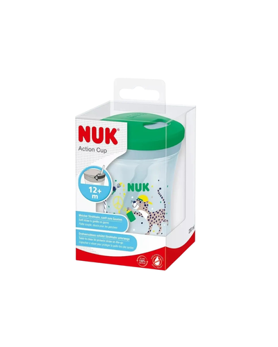Vaso Evo Action Cup Leopardo Verde 230ml 12m+ NUK