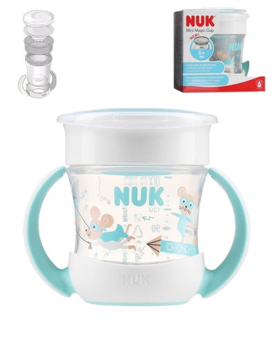 Vaso Evolution Mini Magic Cup 360º Con Asas 160ml +6m Ratón NUK