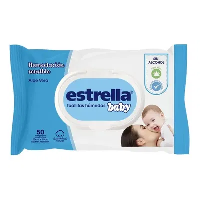 Toallas Húmedas Estrella Baby Humectación sensible x 50