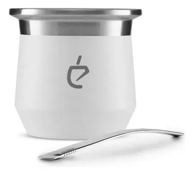 Un Mate + Bombilla - Pearl White