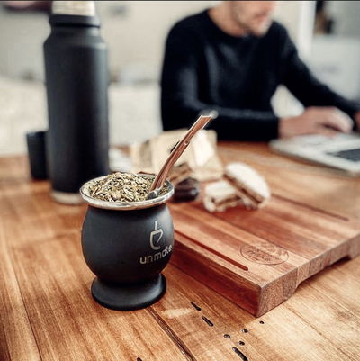 Un Mate Vintage Black + Bombilla - Un Mate