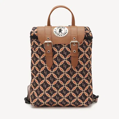 MOCHILA SOPHIE DAMERO NEGRO CAMEL