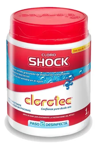 Cloro Shock CLOROTEC disolución instantánea x 1KG 