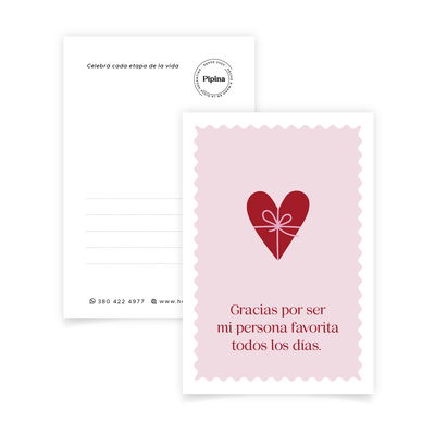 Postal "Gracias por ser mi persona favorita" 