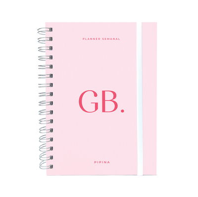 Planner Semanal Iniciales rosa
