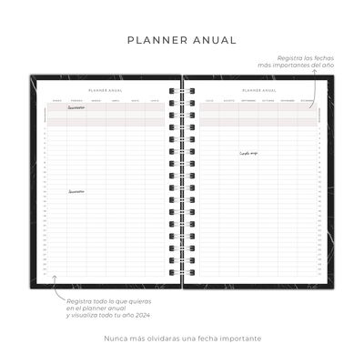Planner Semanal Iniciales azul 