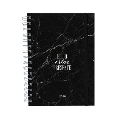 AG2026 Semanal Mármol Negro