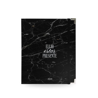 AG2026 Carpeta Semanal Mármol negro 