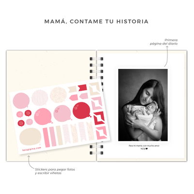 Diario Mamá contame tu historia Personalizado