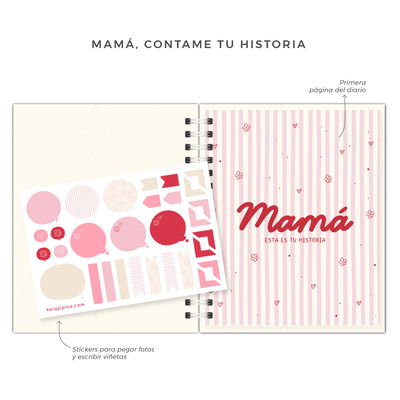 Diario Mamá contame tu historia "Líneas"