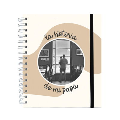 Papá contame tu historia "Tapa foto curva Beige"
