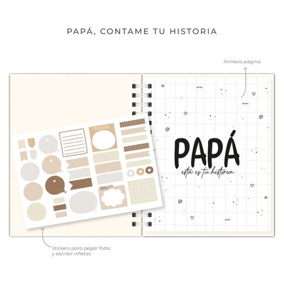 Diario Papá contame tu historia "Lineas"