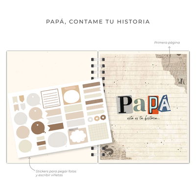 Diario Papá contame tu historia "Collage"