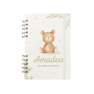 Agenda pediátrica Osito Acuarela 